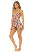 Women's Sun Blossom Swim Dress With Skirted Bottom