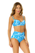 Women's Midnight Floral Shirred Underwire Bikini Top